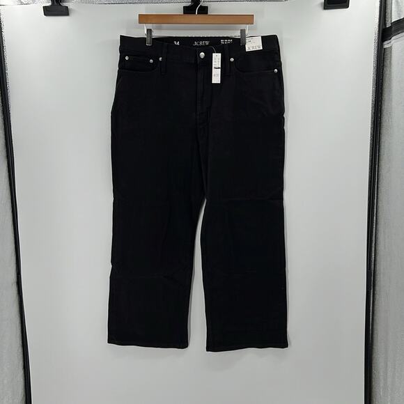 J. Crew Women's 96 Slim Wide Leg Jeans - Black - 34 - New with tags - Picture 1 of 9